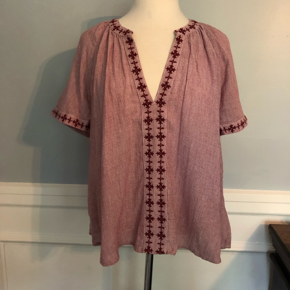Lucky Brand Blouse Top short sleeved